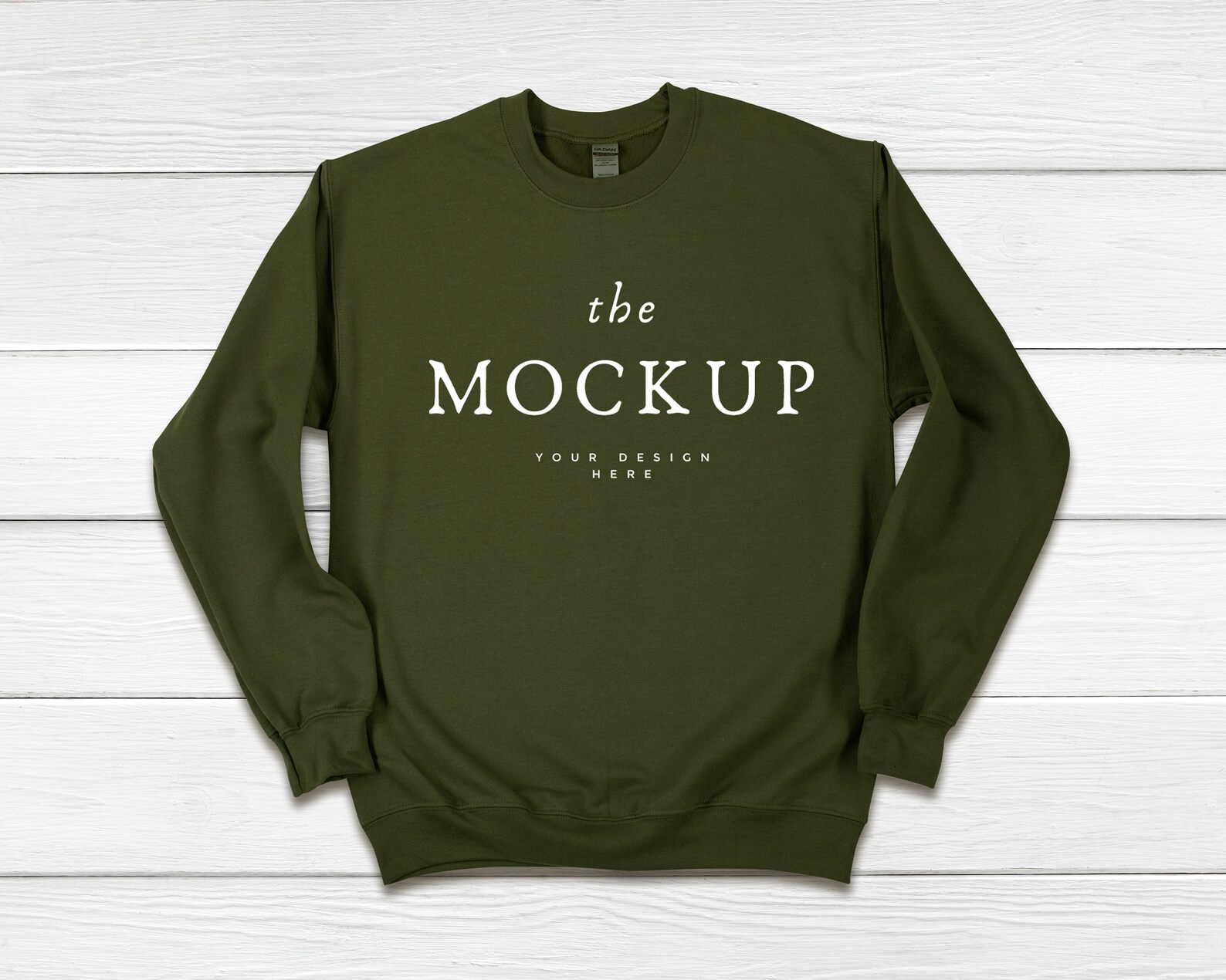 Military Green Gildan 18000 Mockup Gildan Sweatshirt Mockup Etsy UK