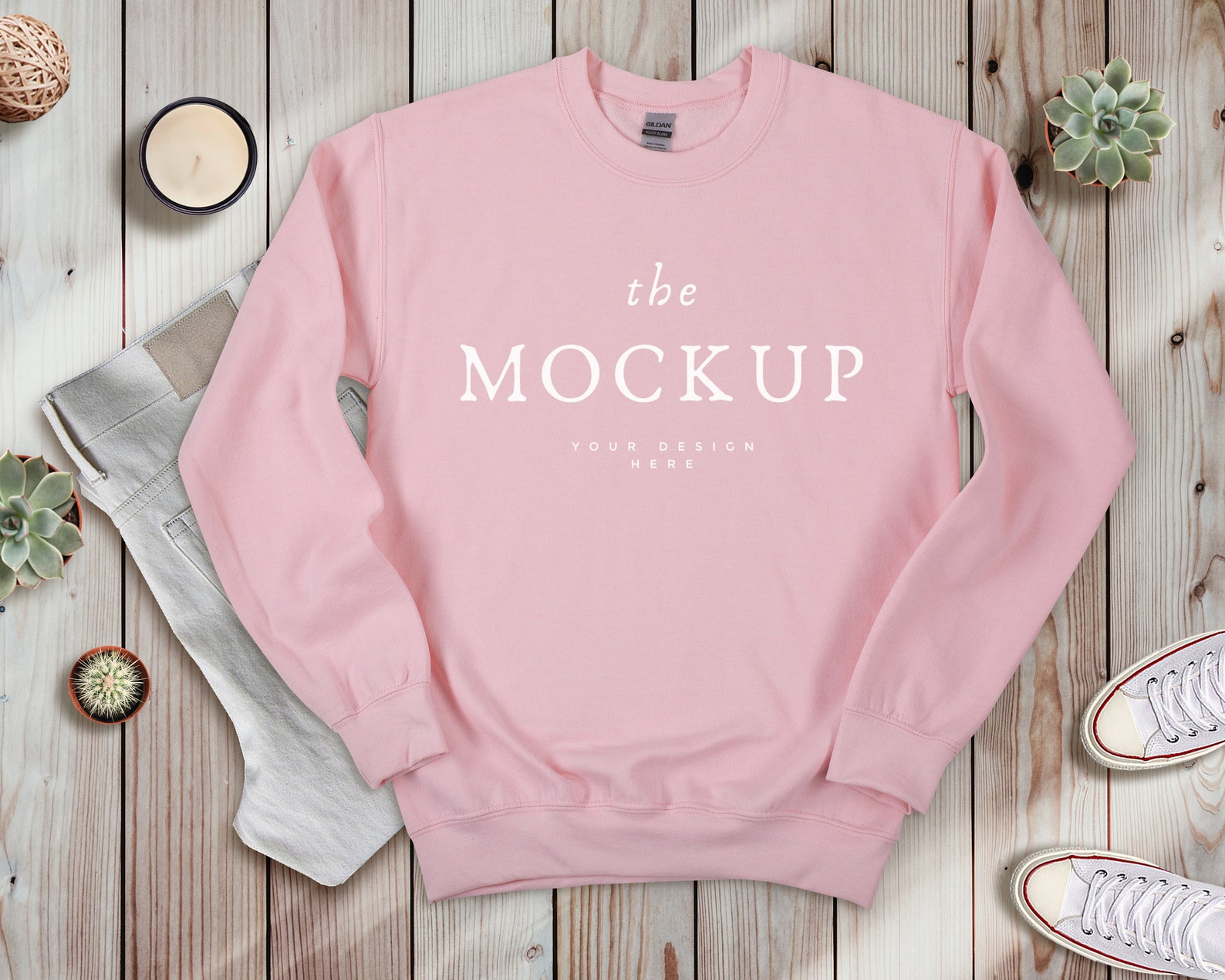 18000 Sweatshirt Mockup 18000 Gildan Light Pink Sweatshirt - Etsy UK