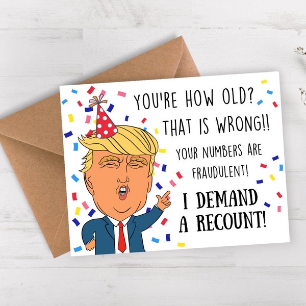 Funny Political Birthday Cards Etsy