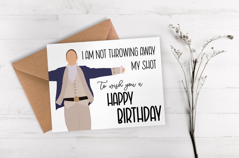 Alexander Hamilton Birthday Card / funny birthday card for him | Etsy