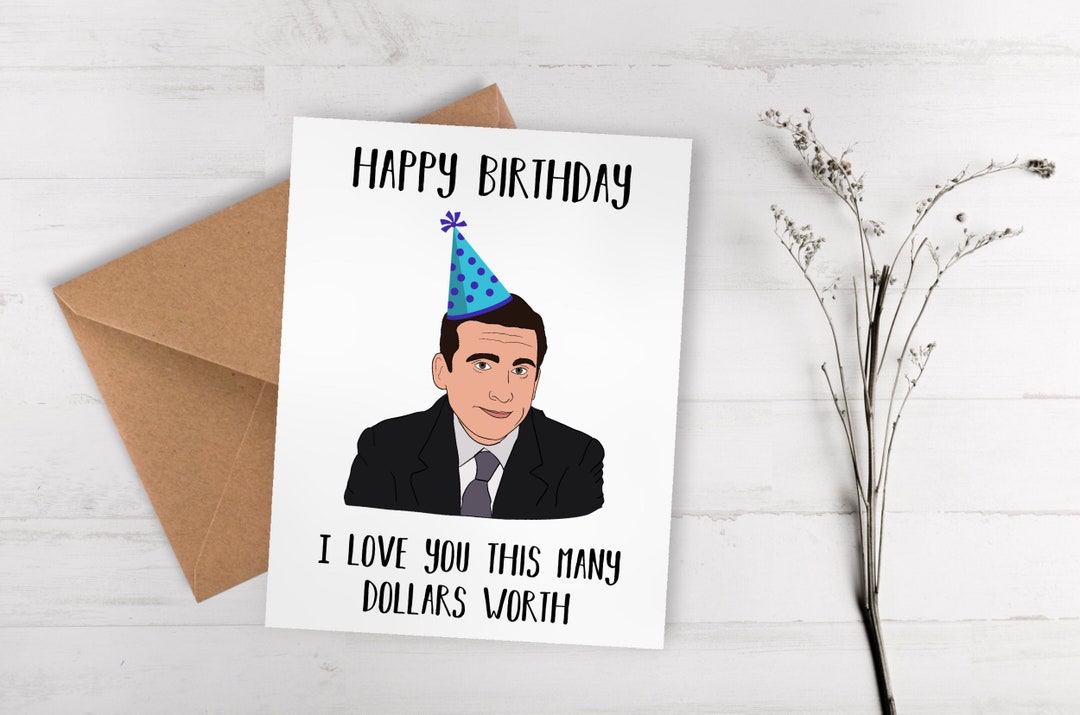 Michael Scott Birthday Card / Funny Birthday Card for Her for - Etsy