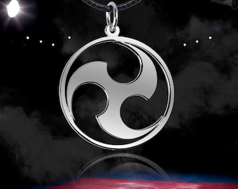 Unique gifts for men Pendant with TOMOE symbol Karate necklace Sport jewelry Sport necklace Tomoe charm Love Gifts Karate necklace