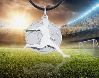 Best friend Men birthday gift Unique gifts for  Men jewelry Men necklace silver necklace Charm pendant Soccer team gift idea