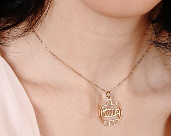 Personalized name necklace Water Polo gifts Handmade jewelry for women Dainty pendant Sport gifts Water polo coach Handmade custom pendant