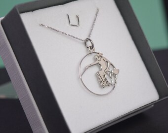 Fencing Gift Coach necklace charm pendant Women jewelry Fencing Athlete Unique gifts for women Sport Gifts Wheelchair charm