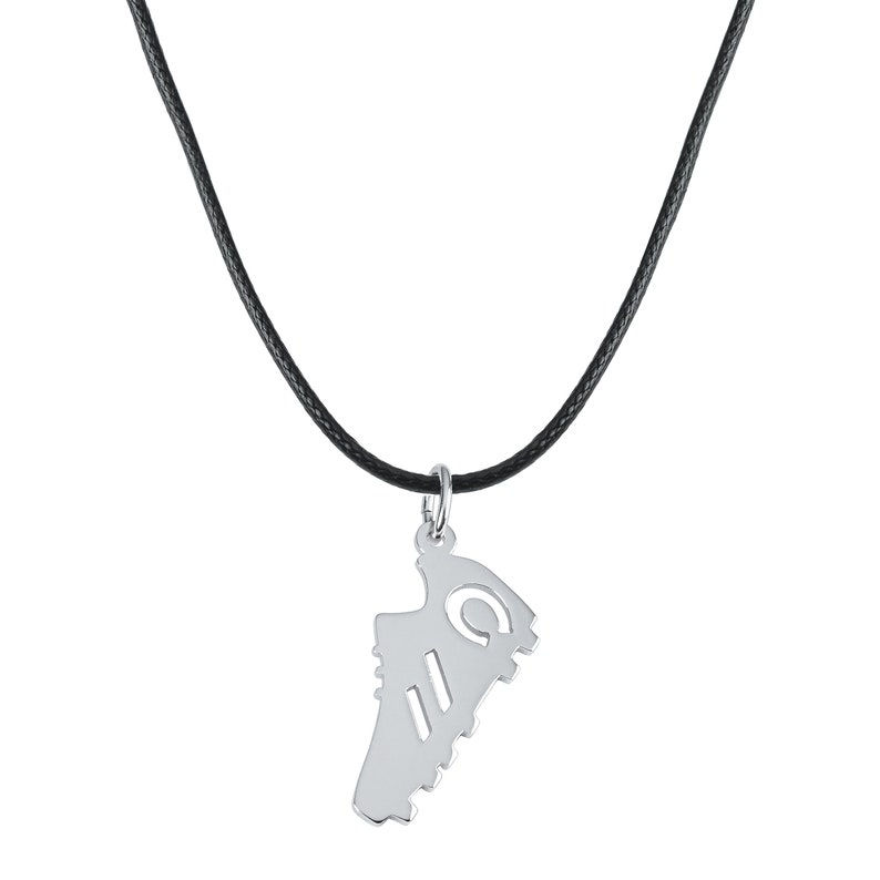 Soccer player Sport jewelry gift Silver 925 Sterling silver pendant with a pair of soccer boots design Soccer ball Soccer shoe