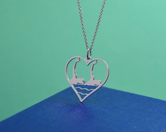 Thoughtful gift for woman Daughter handmade jewelry gift Solid silver necklace Sport jewelry Gift for athlete Synchronized swimming