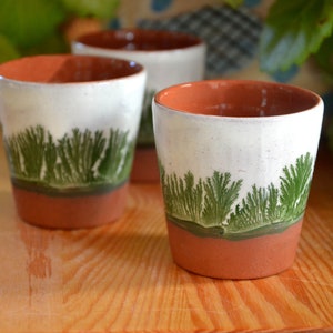 Christmas Shot Glass, Handmade Ceramic Pottery, Ceramic Espresso Small Cups Set image 1