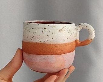 Ceramic mug, Handmade pottery mug, Speckled mug, Coffee mug, Stoneware handmade ceramic