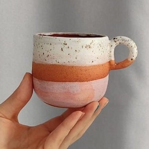 Ceramic mug, Handmade pottery mug, Speckled mug, Coffee mug, Stoneware handmade ceramic