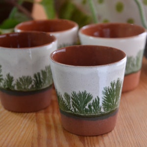 Christmas Shot Glass, Handmade Ceramic Pottery, Ceramic Espresso Small Cups Set image 9
