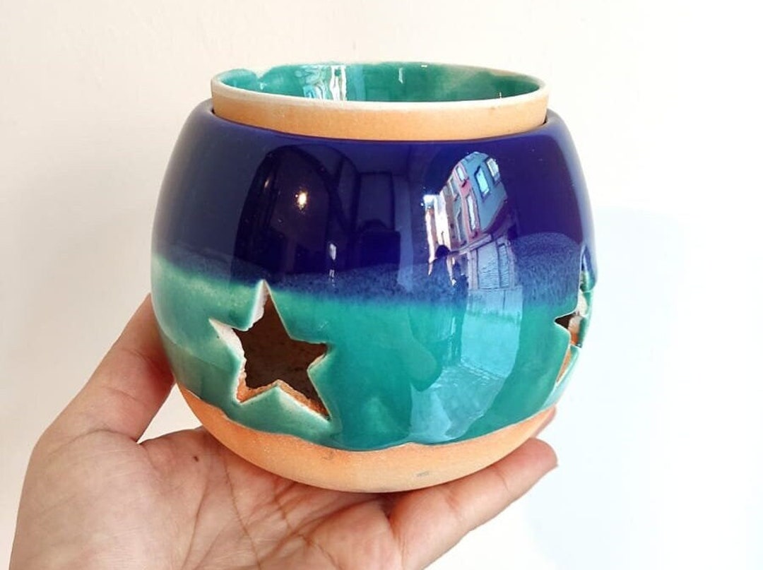 Pottery Wax Burner, Ceramic Oil / Wax Burner, Oil Diffuser Ceramic Etsy