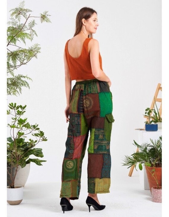 Mix Patch Unisex Patchwork Pants Summer Hippie With 2