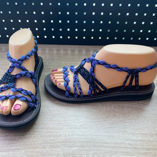 Best Quality Professional handmade Women’s Braided Sandals Summer Beach. PURPLE Variety.