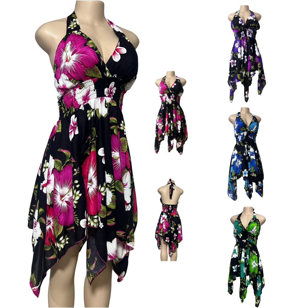 Women's summer chiffon strappy v-neck suspender dress