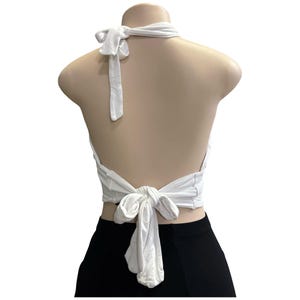 Women's Pink Halter Top, Criss Cross Crop Top, Y2K Aesthetic Wrap Top, Cute Going Out Shirt, Pastel Clubbing Top, Festival Clothing Women image 8