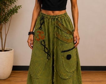 Unisex Boho Harem Pants  Baggy Yoga Trousers Hippie Aladdin Style one size