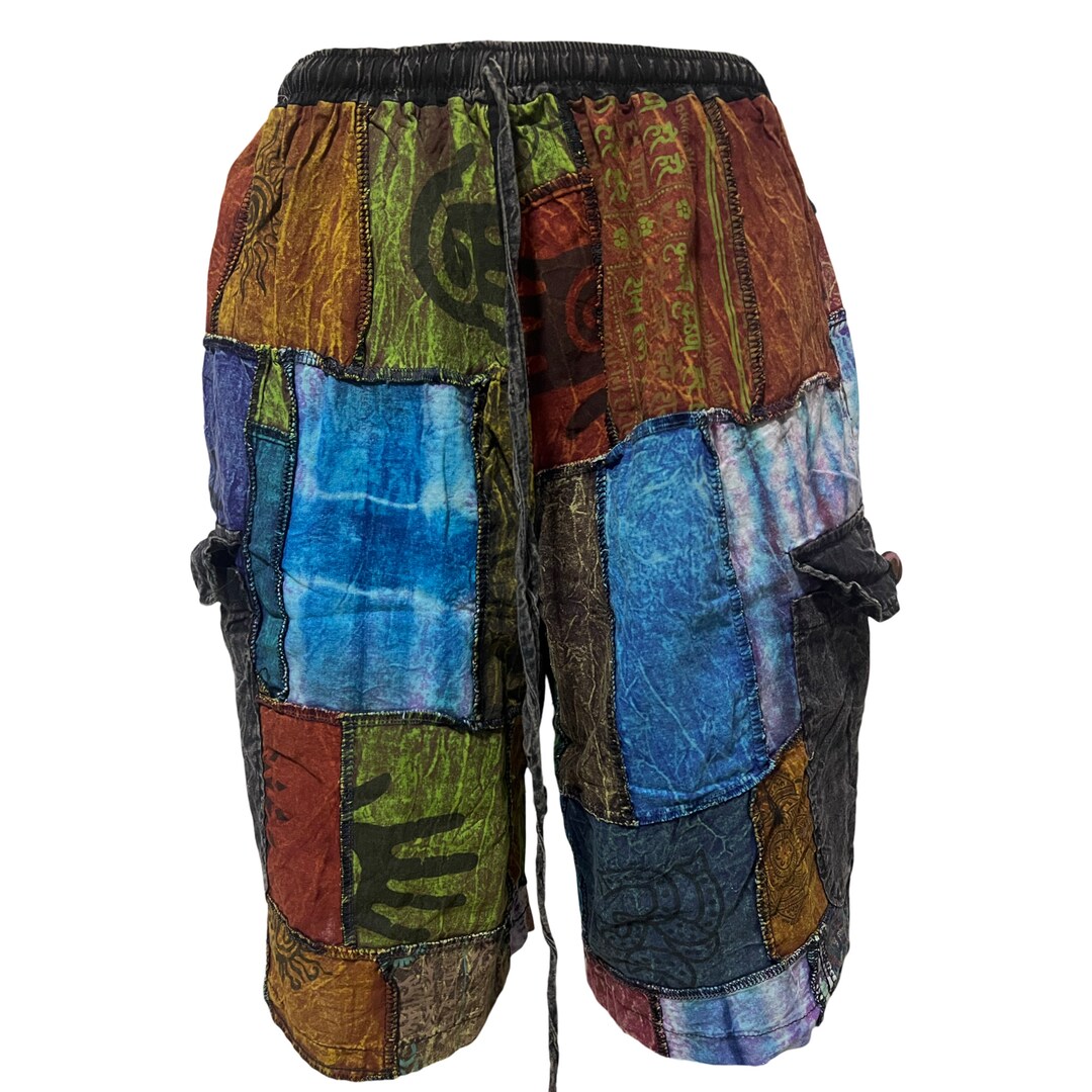 Patchwork lounge shorts