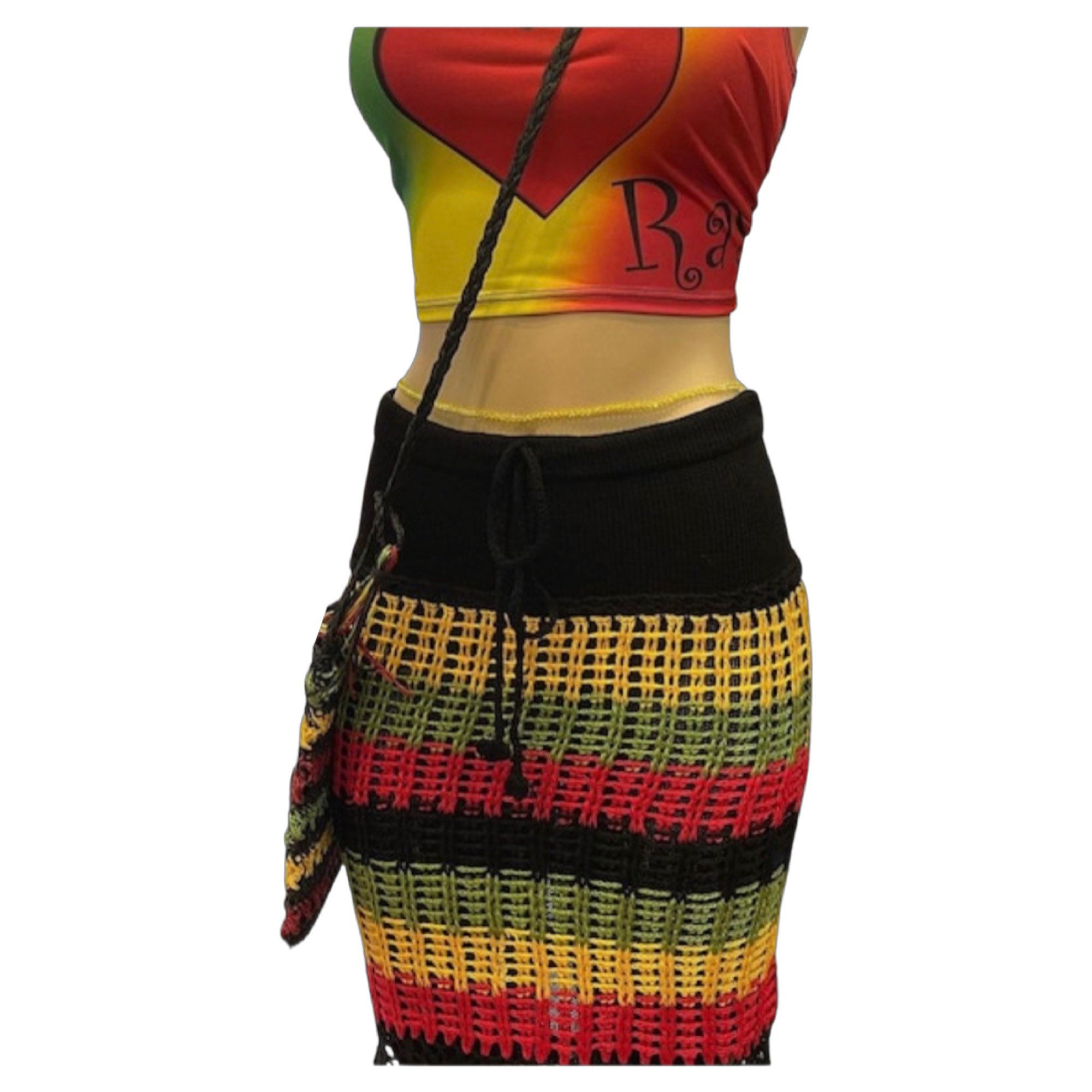 Crochet Skirts in Rasta Style, Boho Hippie Comfy. Reggae and Jamaican Love.