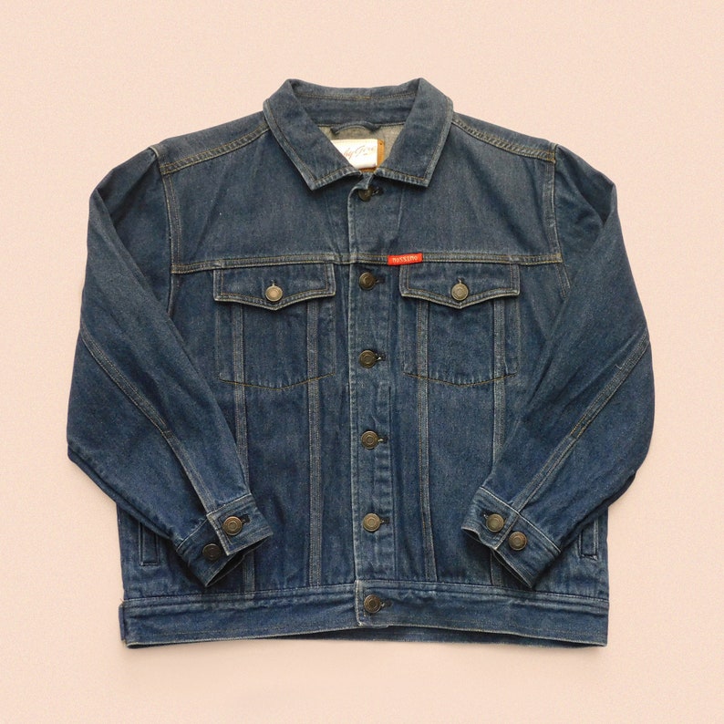 Hand painted denim jacket Size M image 2
