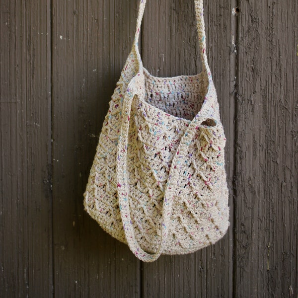 Vintage-Inspired Crocheted Tote Pattern Digital PDF - Rocky Mountain Carry-All - Easy Crochet - Cottagecore Purse Pattern