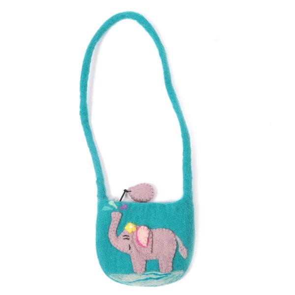 Elephant Felted Small Strap Bag for Children