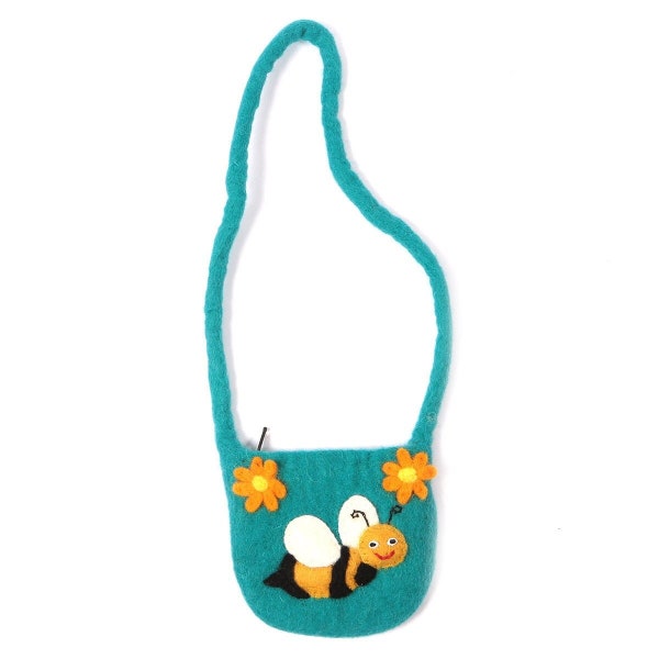 Bee Small Felted Strap Bag for Children