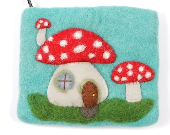 Toadstool Handmade Felt Purse