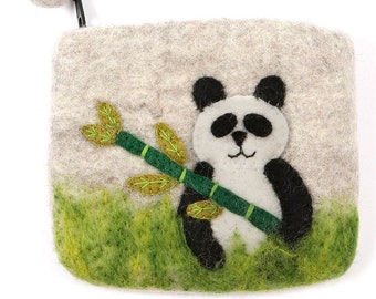 Panda Handmade Felt Purse