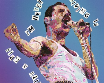 Freddie Mercury - Collage - Poster / Art Print