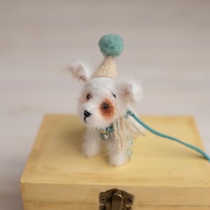 Knitted Dog Toy for Blythe Doll: Handmade Pet with Hat