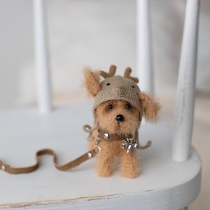 Cane con cappello lavorato a maglia fatto a mano: giocattolo per animali domestici Blythe Doll, ornamento per cani