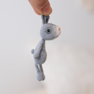 Blythe rabbit pets companion, tinny wool bunny, ob11 friends, miniature pets for doll, Blythe accessories, grey micro rabbit,