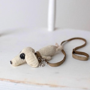 Handmade Miniature Wool Dog: Blythe Doll Pet Toy with Leash
