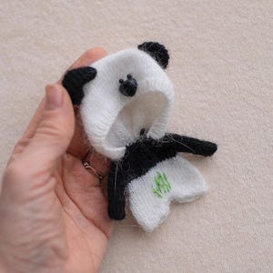 Ob11 doll  panda outfit clothes, set two units, little overall+ tight, Ob11 doll outfit set, tinny doll accessories, miniature clothes