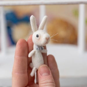 Blythe little white  rabbit,  toy for custom Blythe doll, felted miniature pet animal, rabbit lovers gift, Blythe accessories and friends