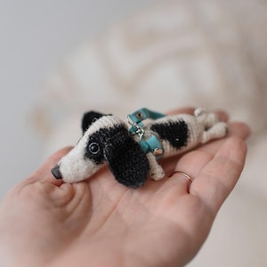Cachorro de feltro em miniatura, brinquedo de estimação em miniatura para bonecas Blythe, boneca OOAK