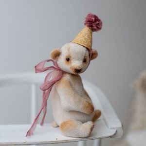 tiny teddy bear, handmade teddy, artist and traditional  bear
