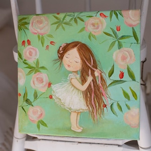 Originally Blythe doll painting, wall nursery decor for children room, Blythe personality picture, art  oil painting
