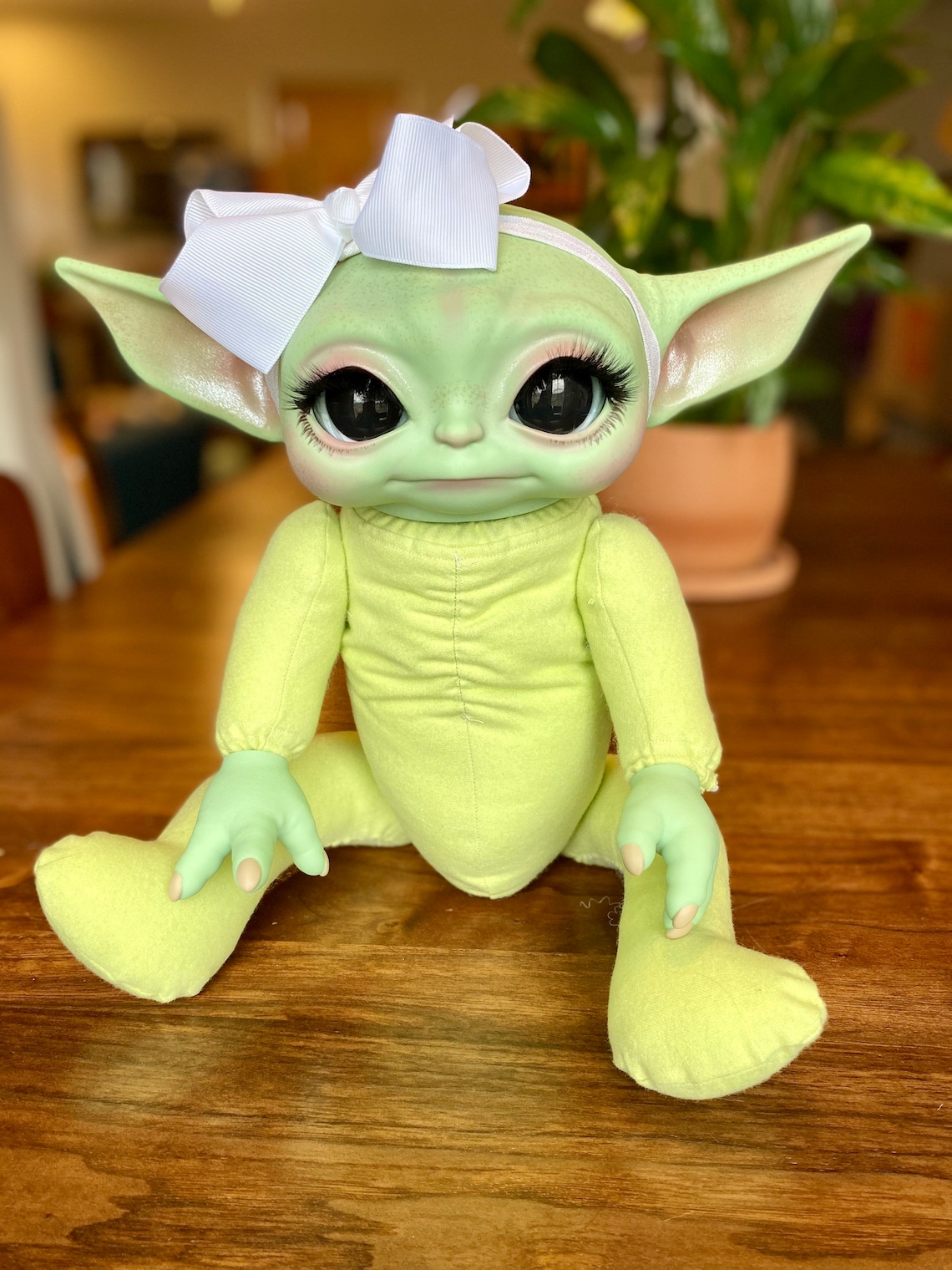 NOT FOR SALE the Pink Yoda reborn and Painted Baby Yoda Etsy