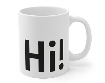 ¡Hola! Taza / Taza de café con tipografía divertida