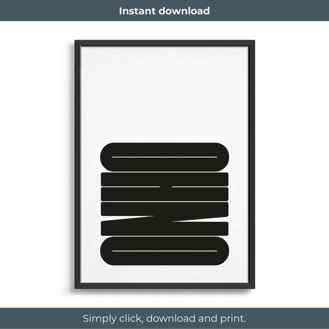 Oh No Poster | Printable Modern Wall Art - Etsy