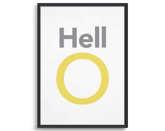 Hello poster | Printable modern wall art