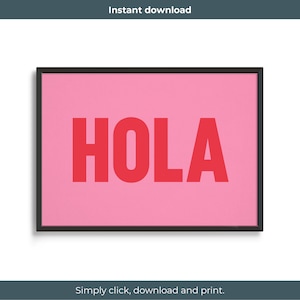 Hola Printable Wall Poster