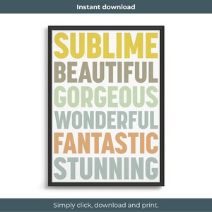 Sublime Poster | Printable typographic wall art