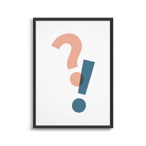 Question Exclamation Printed Wall Art | Gallery Wall Decor