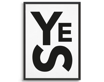 Yes Printed Wall Art | Gallery Wall Decor