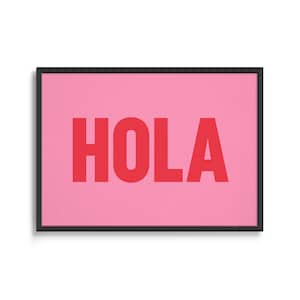 Hola Printed Poster Pink