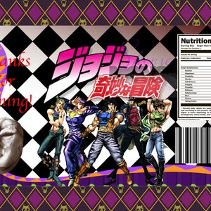 Jojo Bizarre Adventure Chips Bag- INSTANT DOWNLOAD JPG