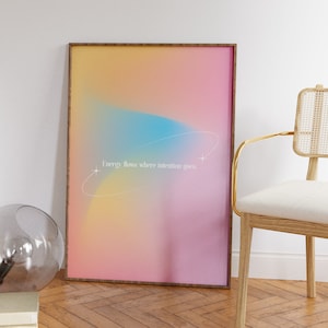 Gradient Manifestation Art Print: Trendy Spiritual Decor (Digital Download)